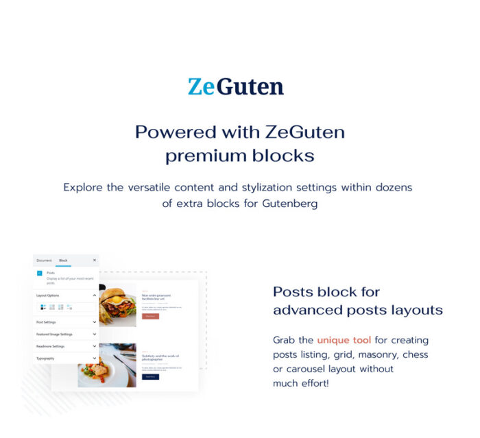 Ostin - Tema WordPress Restoran untuk Tema WordPress Gutenberg - Fitur Gambar 4