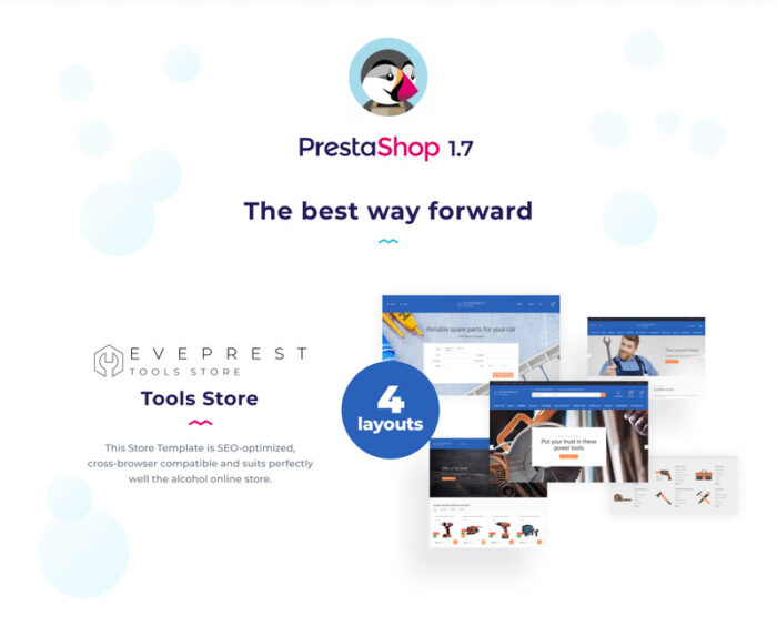 Eveprest Tools 1.7 - Tema PrestaShop Toko Alat - Fitur Gambar 1