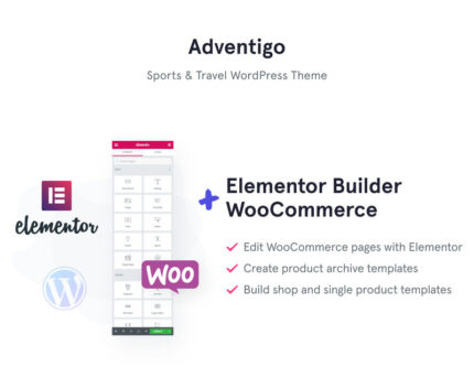 Adventigo - Tema WooCommerce Olahraga & Perjalanan - Fitur Gambar 1