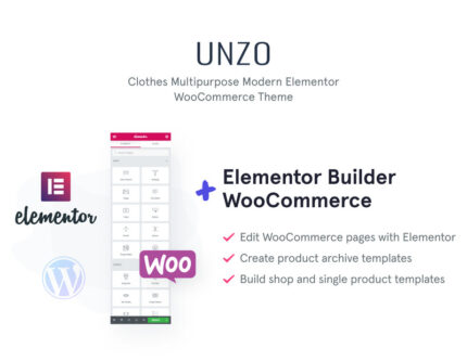 Unzo - Toko Pakaian ECommerce Minimal Elementor WooCommerce Tema - Fitur Gambar 1