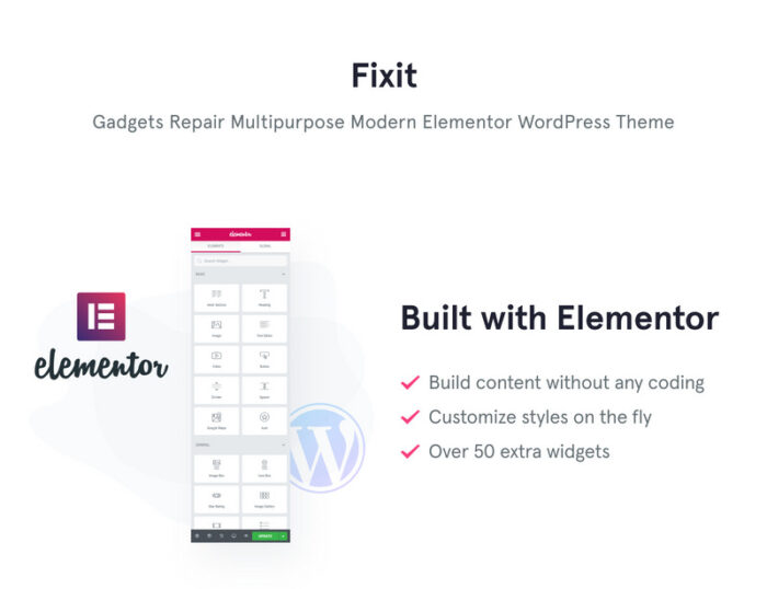 Fixit - Tema WordPress Modern Multiguna untuk Perbaikan Gadget Elementor - Fitur Gambar 1