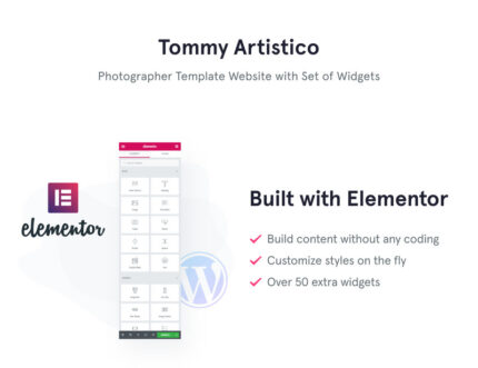 Tommy Artistico - Galeri Fotografer Tema WordPress Elementor - Fitur Gambar 1