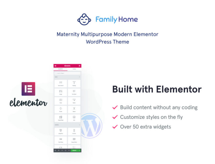 FamilyHome - Tema WordPress Kehamilan dan Persalinan - Fitur Gambar 1