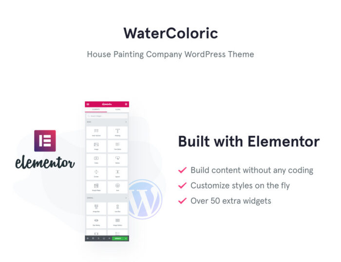 WaterColoric - Tema WordPress Perusahaan Pengecatan Rumah - Fitur Gambar 1