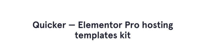 Quicker - Template Situs Web Perusahaan Penyedia Hosting - Elementor Kit - Fitur Gambar 1