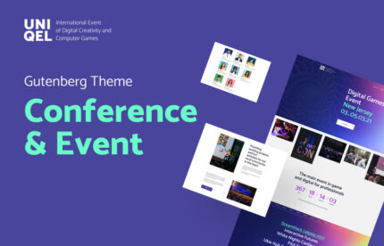 Uniqel - Tema WordPress Konferensi dan Acara - Fitur Gambar 1