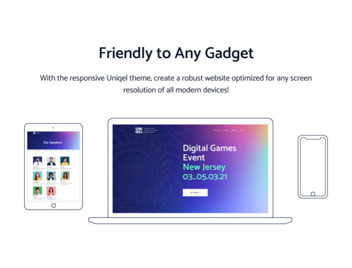 Uniqel - Tema WordPress Konferensi dan Acara - Fitur Gambar 6