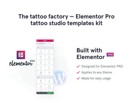 The Tattoo Factory - Kit Studio Tato Elementor Pro - Fitur Gambar 1