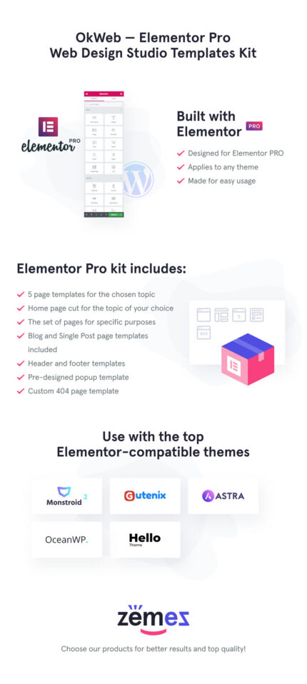 Template Web Design Studio - OkWeb Elementor Kit - Fitur Gambar 1