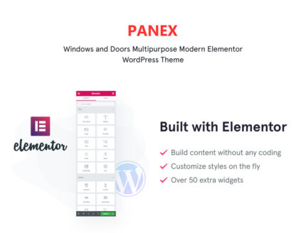 Panex - Tema WordPress Jendela dan Pintu - Fitur Gambar 1