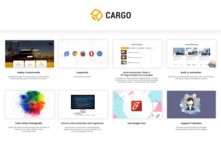 Kargo - Transportasi / Pengiriman / Pengangkutan Joomla 3 Template - Fitur Gambar 1