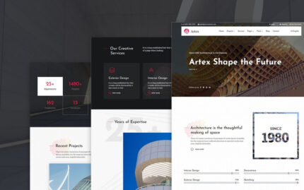 Artex - Tema WordPress Arsitektur, Desain Interior & Konstruksi - Fitur Gambar 1