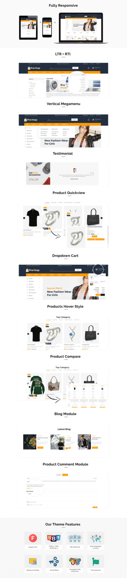 LeeShop Mega Store - Template OpenCart Responsif - Fitur Gambar 1