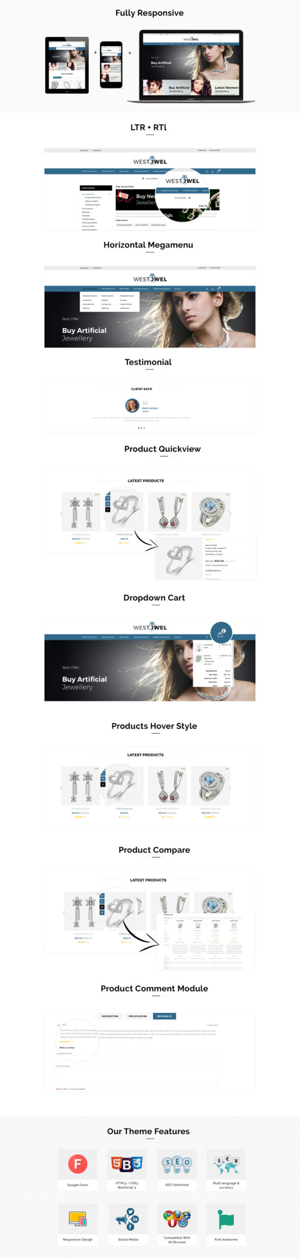 Westjwel Jewellery - Template OpenCart Responsif - Fitur Gambar 1