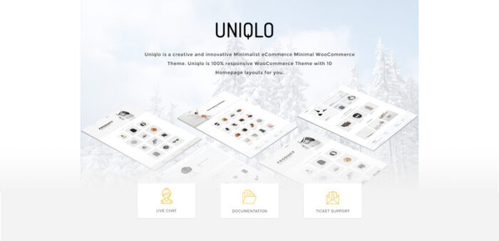 Uniqlo - Tema WooCommerce Minimal - Fitur Gambar 1