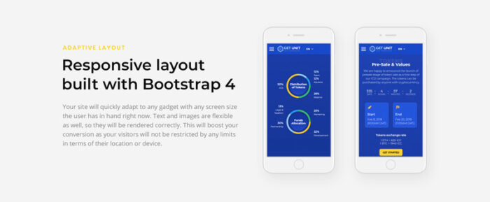 Dapatkan Unit - Template Situs Web HTML Multihalaman Mata Uang Kripto ICO - Fitur Gambar 6