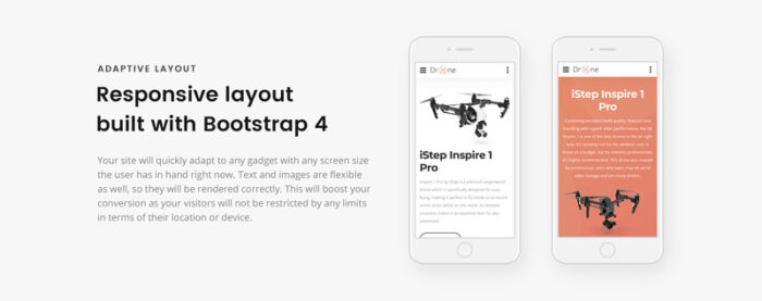 Drone - Template Halaman Arahan Bootstrap HTML Bersih Elektronik - Fitur Gambar 5