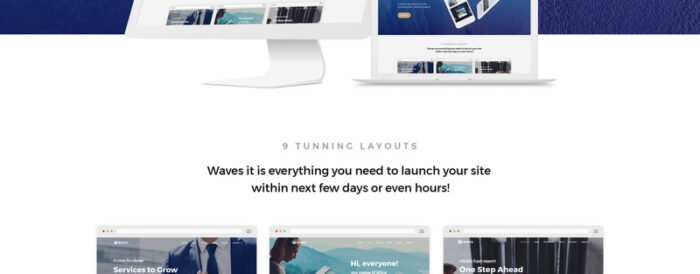 Waves - Template Situs Web Bisnis Satu Halaman 9 dalam 1 - Fitur Gambar 2