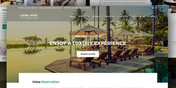 Hotel - Pemesanan - Resor - Spa & Restoran + Template Situs Web RTL - Fitur Gambar 1