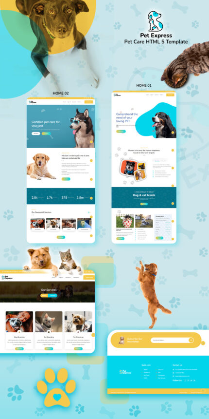 Pet Express - Template Situs Web HTML 5 Perawatan Hewan Peliharaan - Fitur Gambar 1