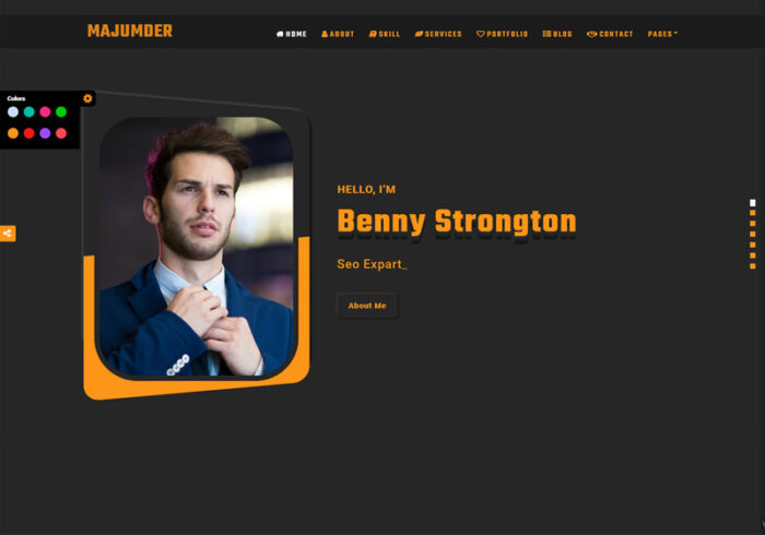 MAJUMDER-3 - Template Halaman Arahan HTML Bootstrap Portofolio Kreatif - Fitur Gambar 2