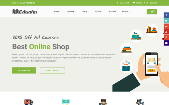 Eduaim - Template HTML Bootstrap 5 untuk Pendidikan - Fitur Gambar 1