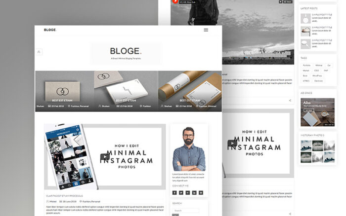 Template Situs Web Blogging Minimal BLOGE - Fitur Gambar 2