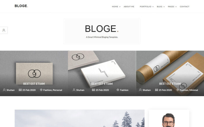 Template Situs Web Blogging Minimal BLOGE - Fitur Gambar 4