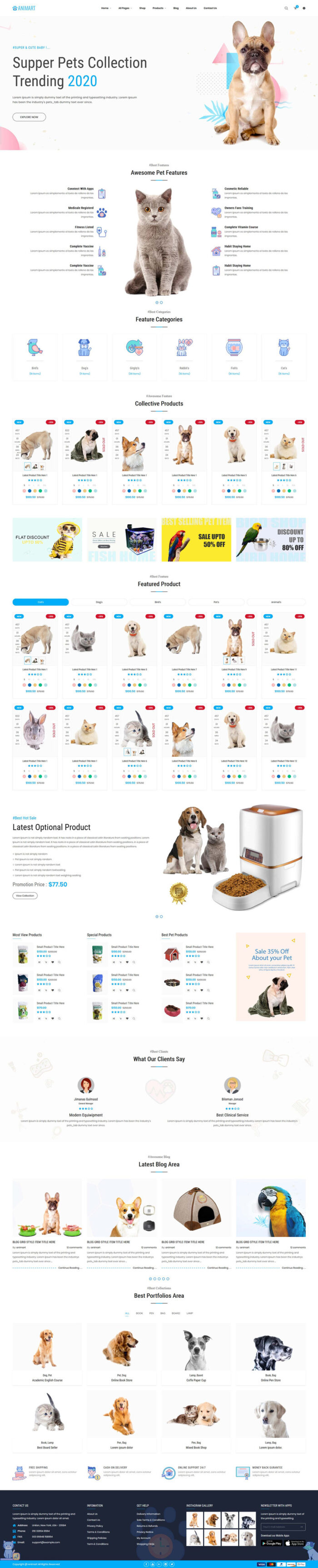 Template Bootstrap 5 Animart Pet Shop Care - Fitur Gambar 1