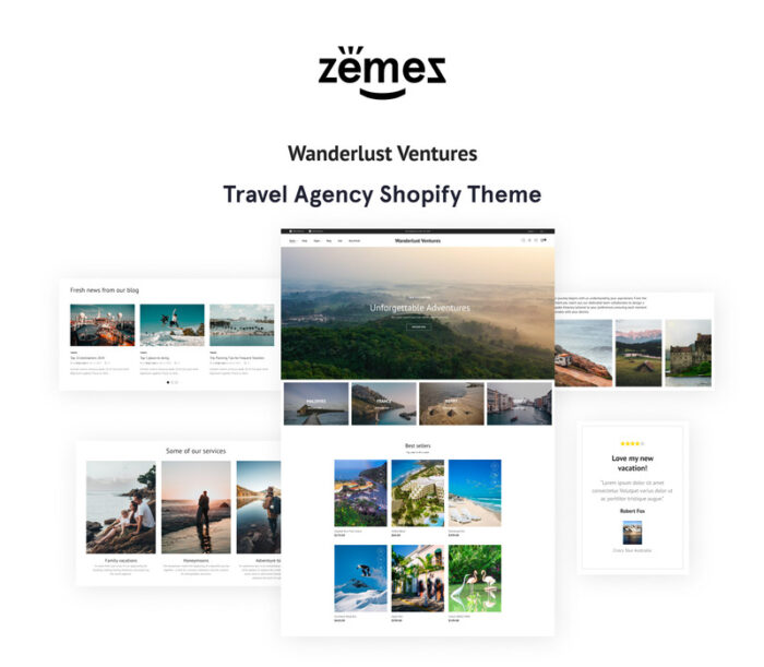 Tema Toko Online Shopify Travel Wanderlust Ventures 2.0 - Fitur Gambar 1