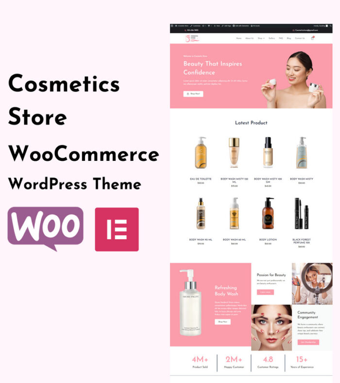 Tema WordPress WooCommerce Elementor Toko Kosmetik - Fitur Gambar 1