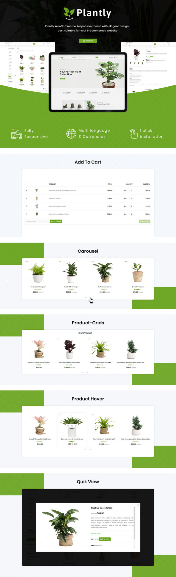 Plantly - Tema WooCommerce Tanaman dan Pembibitan - Fitur Gambar 1