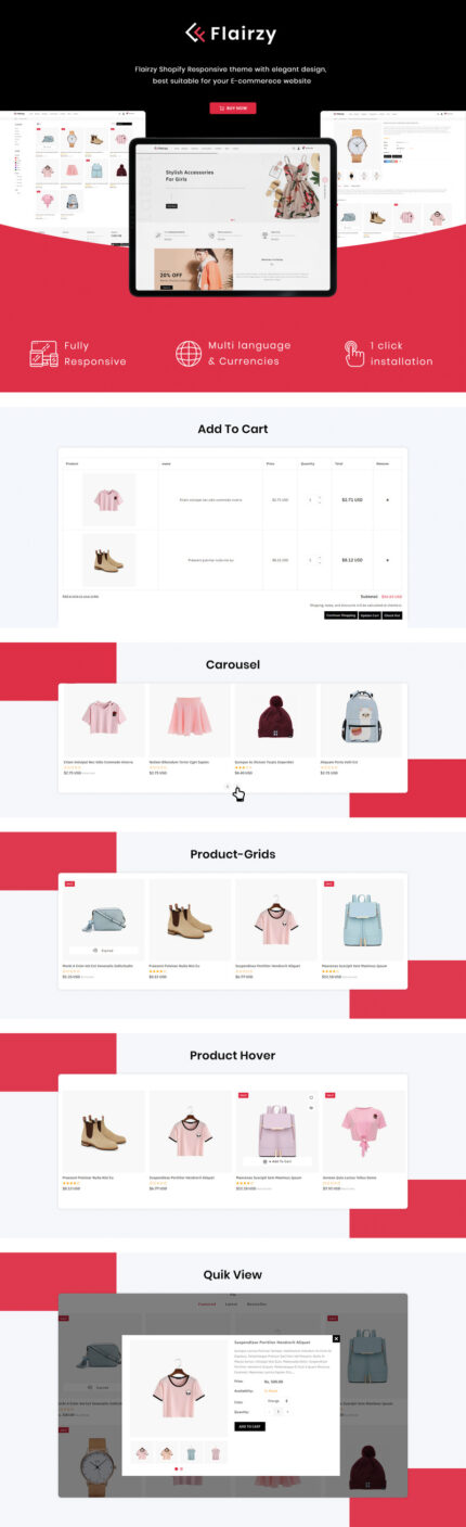 Flairzy - Tema Fashion Shopify - Fitur Gambar 1