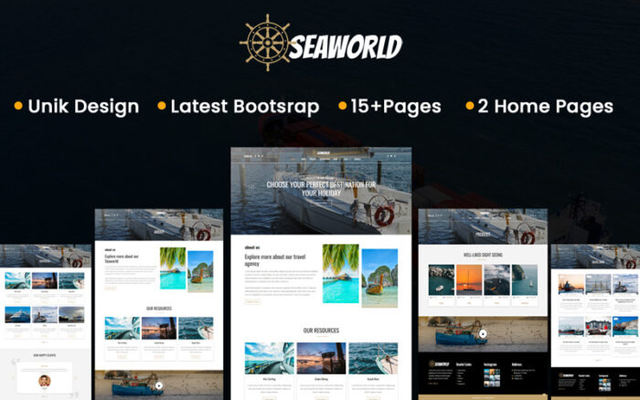 Sheworld - Template HTML Perjalanan Petualangan Laut - Fitur Gambar 1