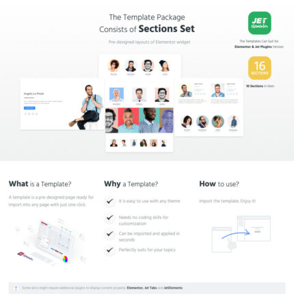 Staf - Anggota Tim Jet Sections Elementor Template - Fitur Gambar 1