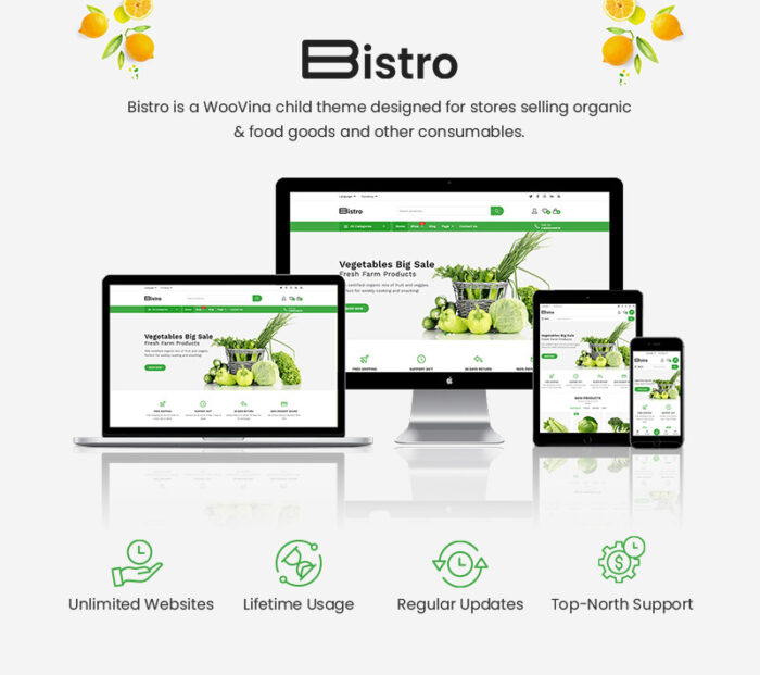 Bistro - Tema WooCommerce Organik & Makanan - Fitur Gambar 1