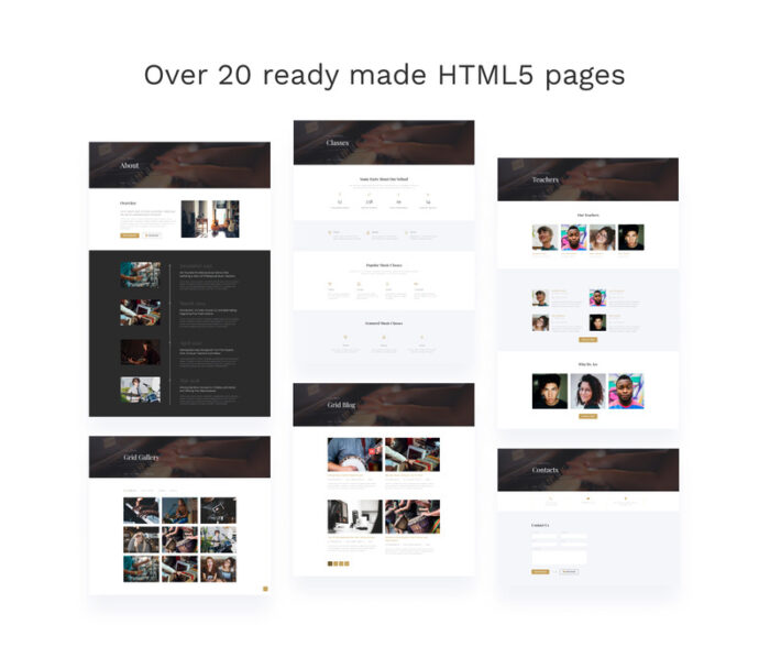 Melody - Template Situs Web HTML5 Bootstrap Multihalaman Sekolah Musik - Fitur Gambar 2