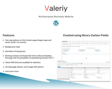 Valeriy | Tema WordPress Blog Serbaguna untuk Bisnis dan Pribadi - Fitur Gambar 1