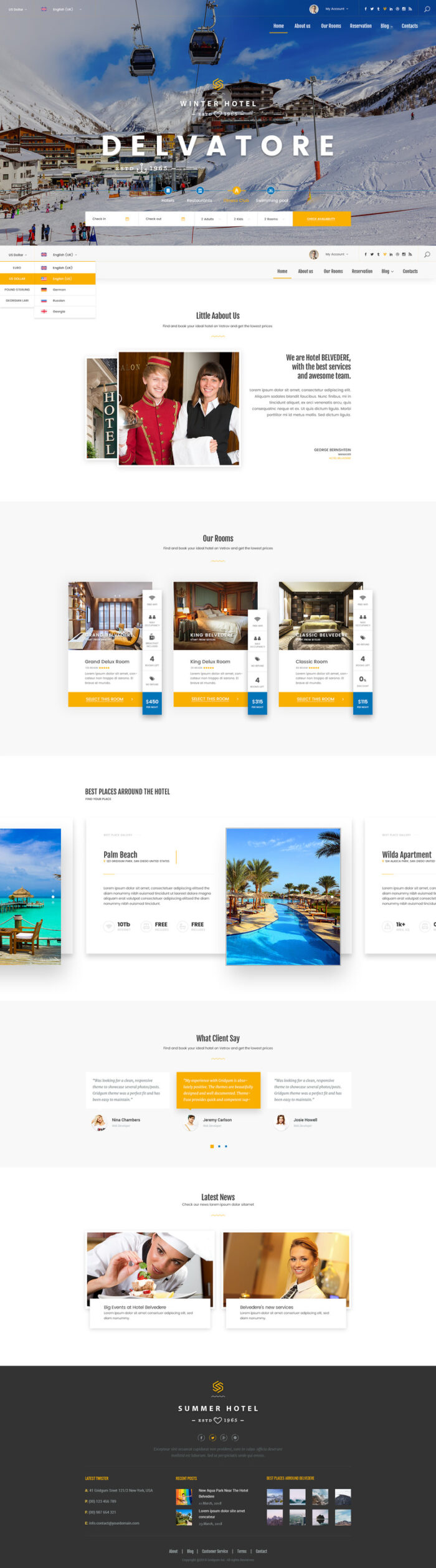 Delvatore - Template Bootstrap Pemesanan Hotel - Fitur Gambar 1