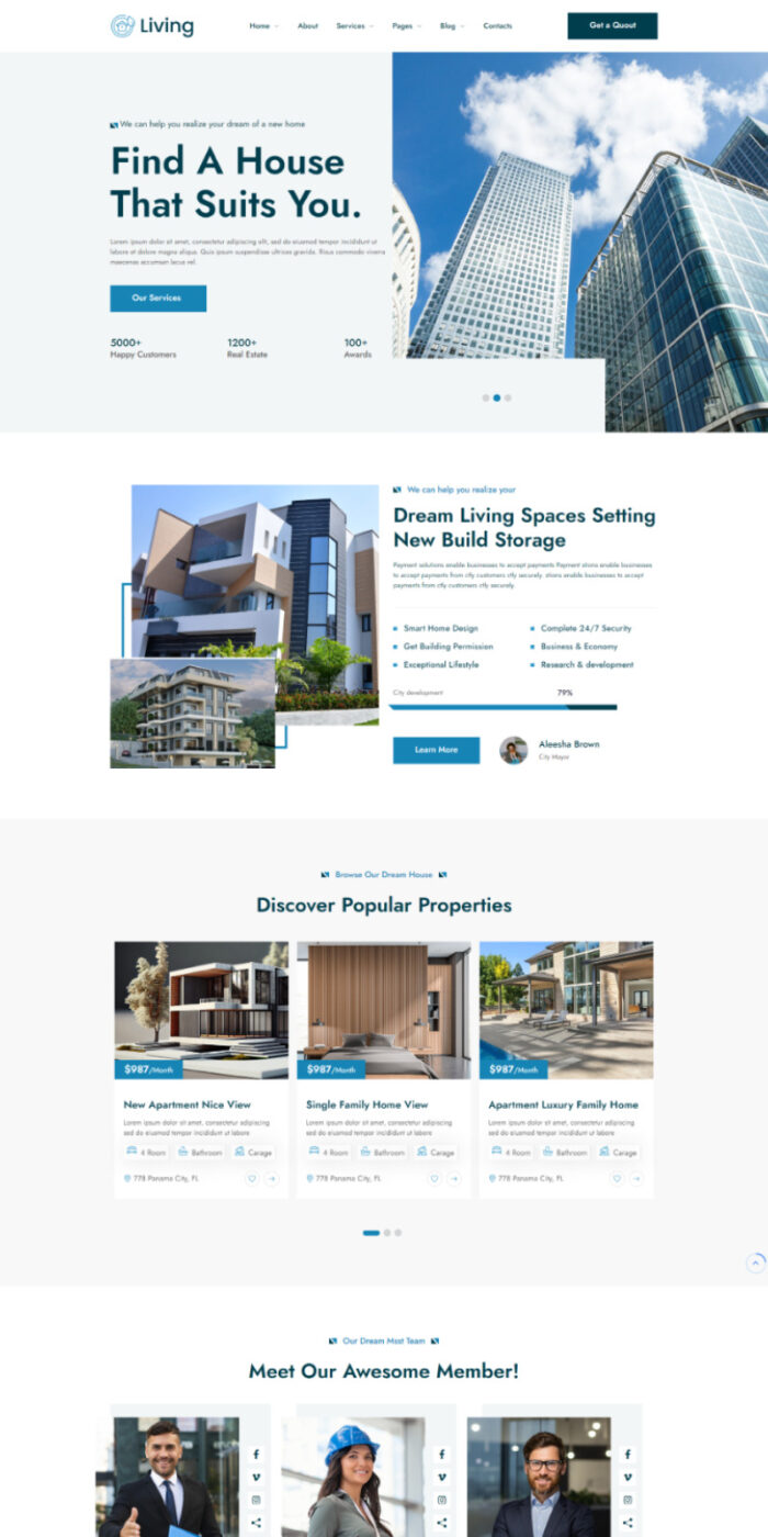 Template HTML Properti Hidup - Fitur Gambar 1