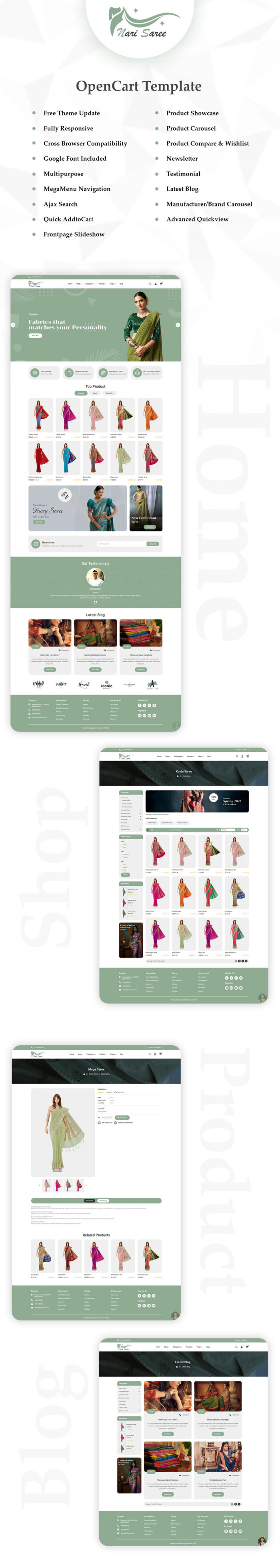 Narisaree - Saree Store OpenCart 4 Template Responsif - Fitur Gambar 1