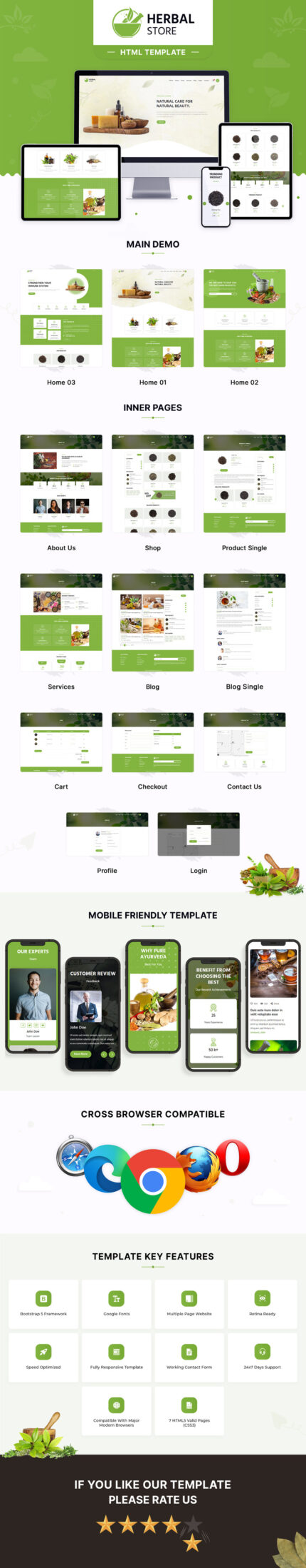 Template HTML Responsif Toko Herbal - Fitur Gambar 1