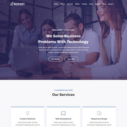 Rocket - Solusi TI & Layanan Bisnis Template Halaman Arahan HTML5 yang Kuat - Fitur Gambar 1