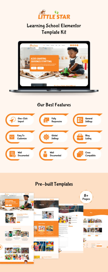 Little Star - Kit Template Elementor Sekolah Pembelajaran - Fitur Gambar 1