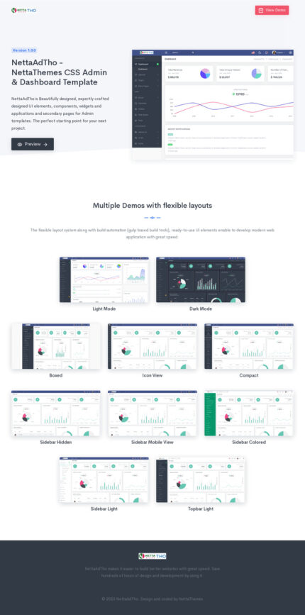 NettaAdTho - Template CSS Admin & Dashboard NettaThemes - Fitur Gambar 1