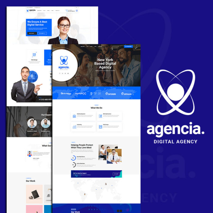 Agencia - Template HTML5 Agensi Digital Template Situs Web - Fitur Gambar 1