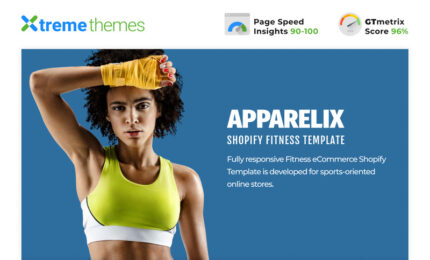 Template eCommerce Kebugaran Apparelix Shopify Tema Shopify - Fitur Gambar 1