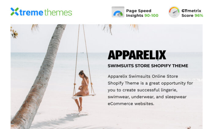 Tema Shopify Toko Pakaian Renang Online Apparelix - Fitur Gambar 1