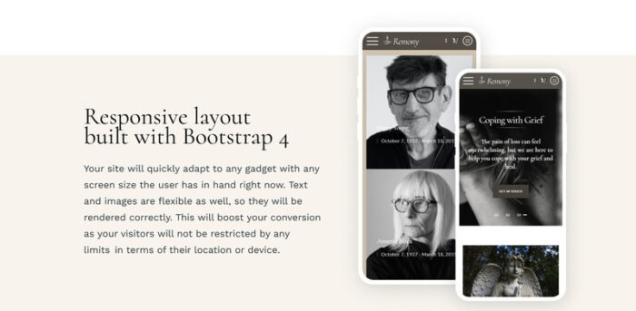 Remony - Template Situs Web Responsif Rumah Duka - Fitur Gambar 6