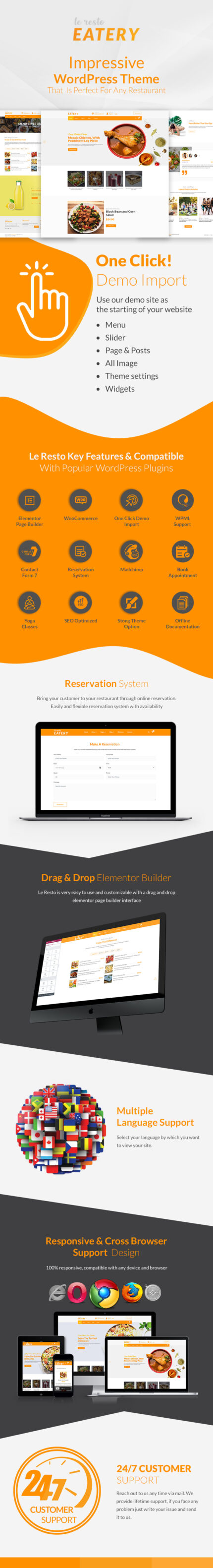 Le Resto - Tema WordPress Restoran - Fitur Gambar 1